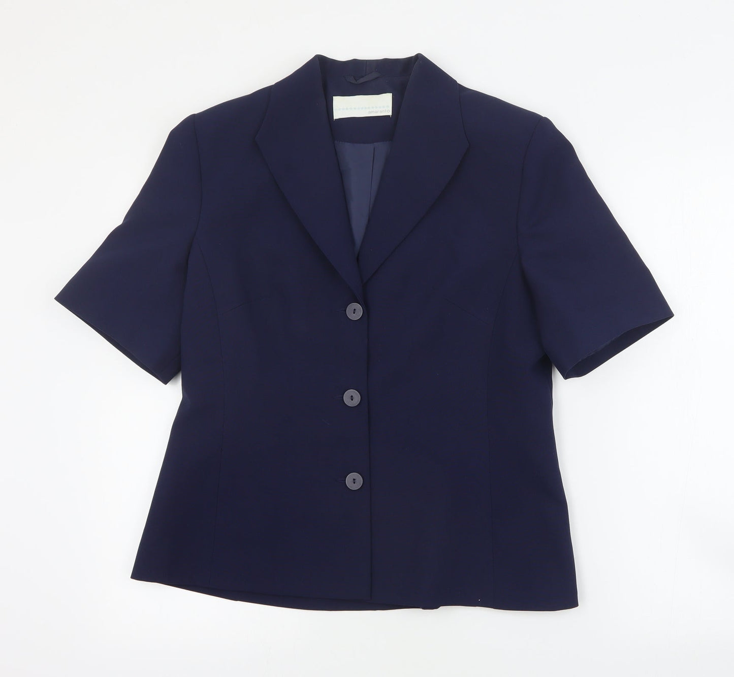 AMARANTO Womens Blue   Jacket Blazer Size 12  Button