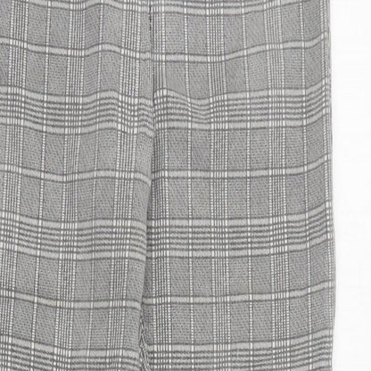 Topshop Womens Grey Plaid Cotton Skinny Jeans Size 30 in L28 in Regular Zip