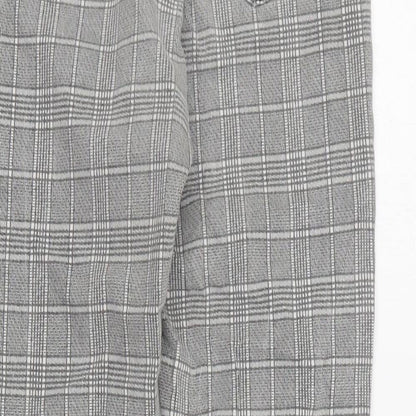 Topshop Womens Grey Plaid Cotton Skinny Jeans Size 30 in L28 in Regular Zip