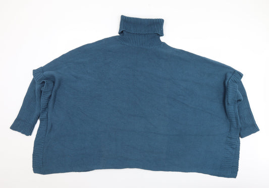 Womens UK Size One Size Preworn Green Pullover Jumper