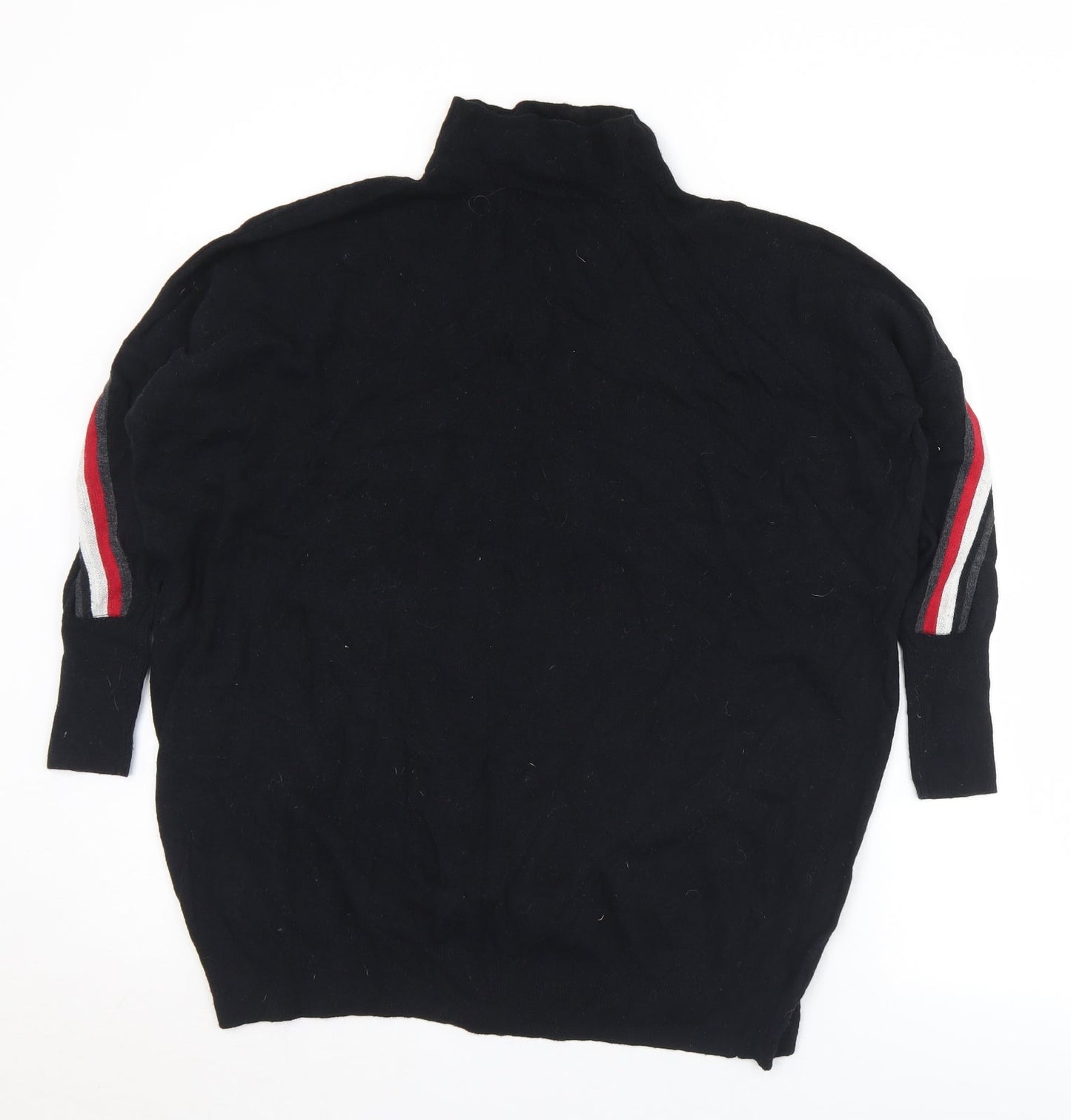 Womens UK Size XS Mini Velvet Black Pullover Jumper