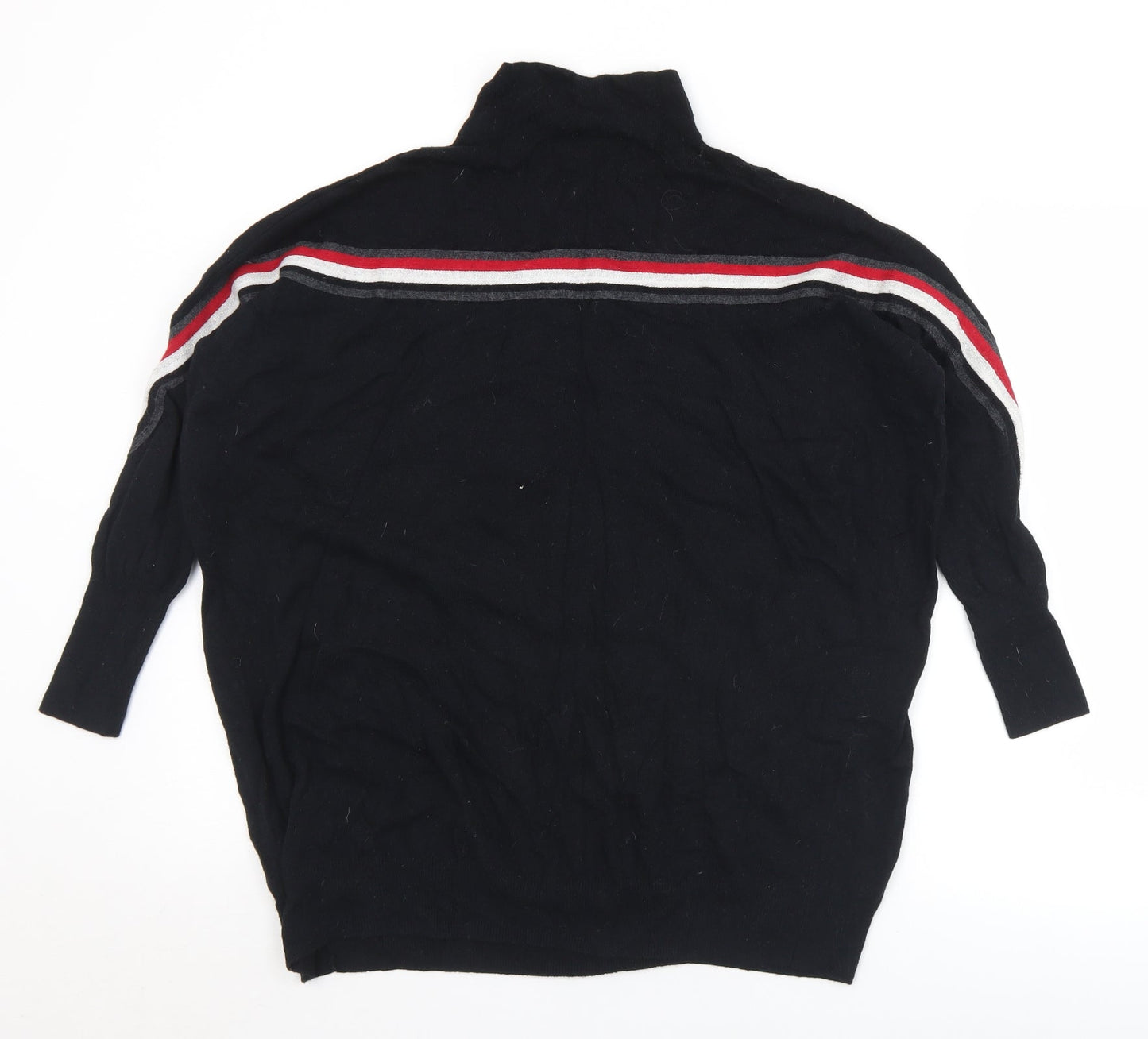 Womens UK Size XS Mini Velvet Black Pullover Jumper