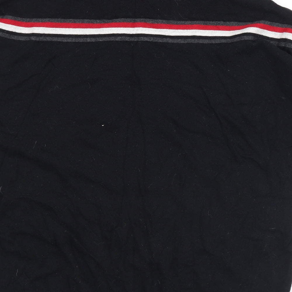 Womens UK Size XS Mini Velvet Black Pullover Jumper
