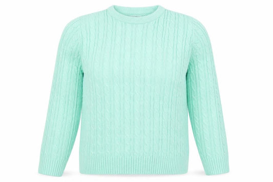 Pure & Natural Womens Green Crew Neck  Acrylic Pullover Jumper Size S   - S/M