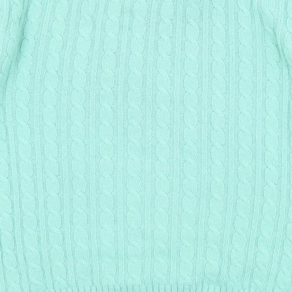 Pure & Natural Womens Green Crew Neck  Acrylic Pullover Jumper Size S   - S/M
