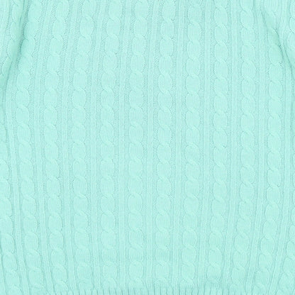 Pure & Natural Womens Green Crew Neck  Acrylic Pullover Jumper Size S   - S/M