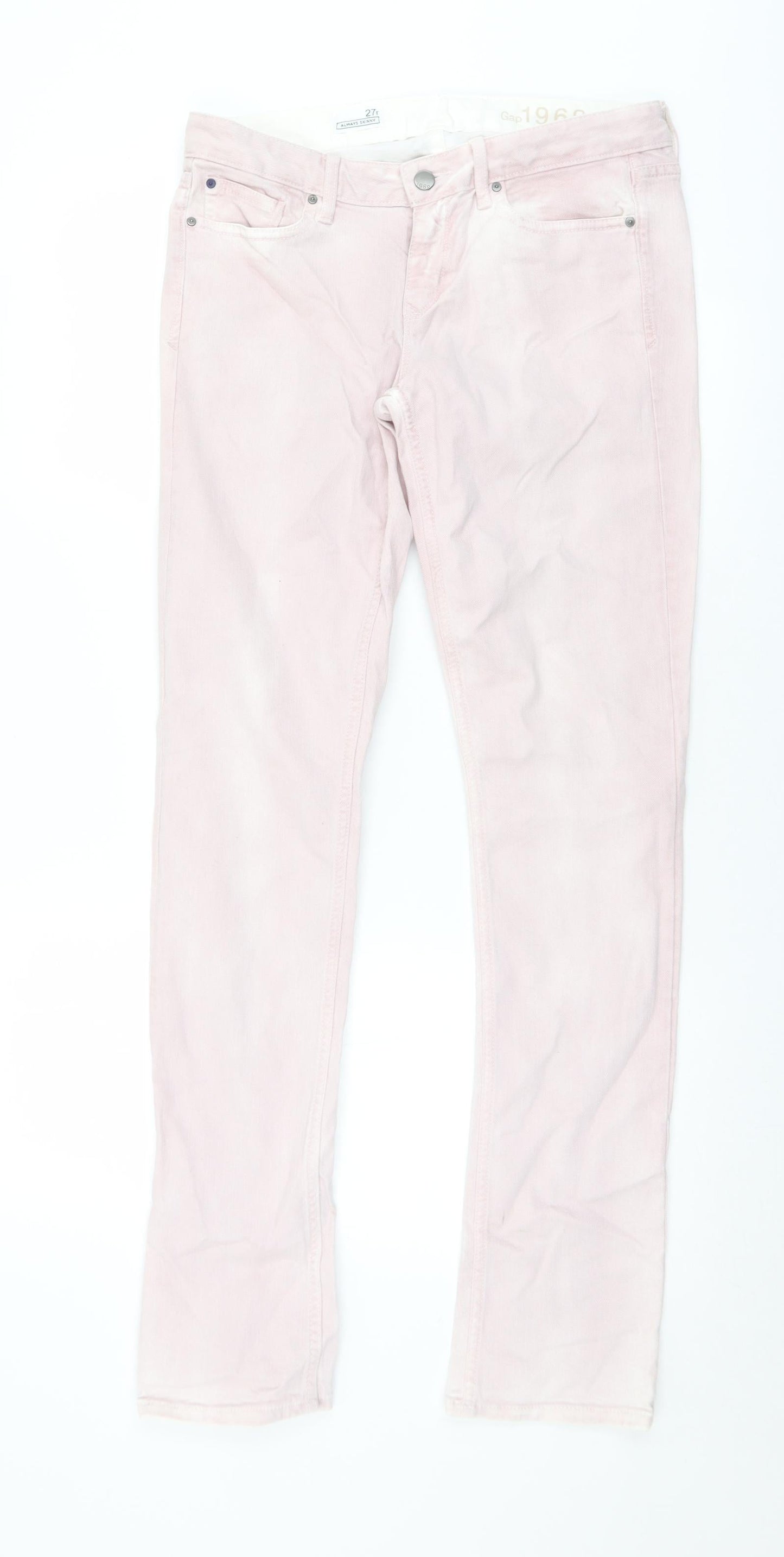 Gap Womens Pink  Cotton Skinny Jeans Size 8 L33 in Regular Zip