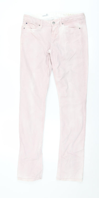 Gap Womens Pink  Cotton Skinny Jeans Size 8 L33 in Regular Zip