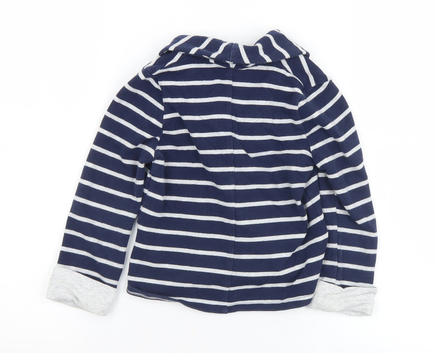 Matalan Girls Blue Striped  Jacket  Size 4-5 Years  Button