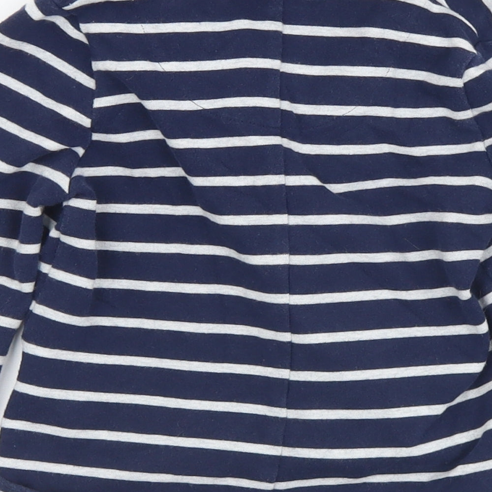 Matalan Girls Blue Striped  Jacket  Size 4-5 Years  Button