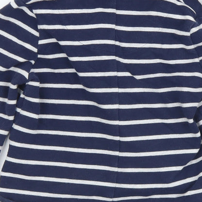 Matalan Girls Blue Striped  Jacket  Size 4-5 Years  Button