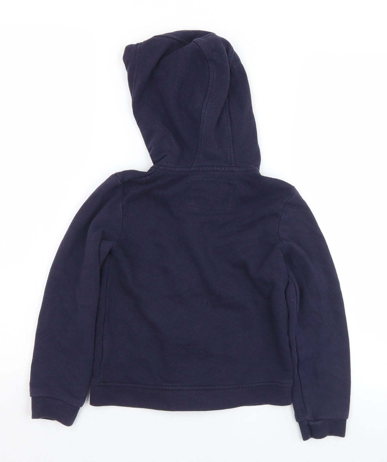 YD Boys Blue  Cotton Full Zip Hoodie Size 7-8 Years  Zip