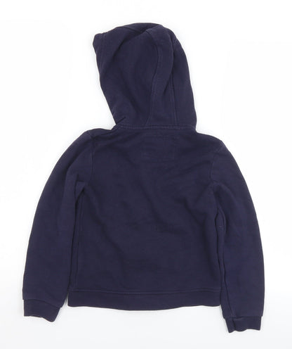 YD Boys Blue  Cotton Full Zip Hoodie Size 7-8 Years  Zip
