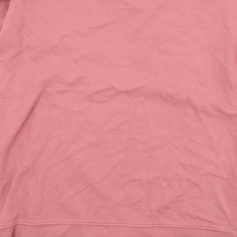 Topshop Womens Pink  Cotton Pullover Sweatshirt Size M   - Michigan