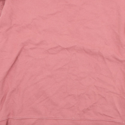 Topshop Womens Pink  Cotton Pullover Sweatshirt Size M   - Michigan