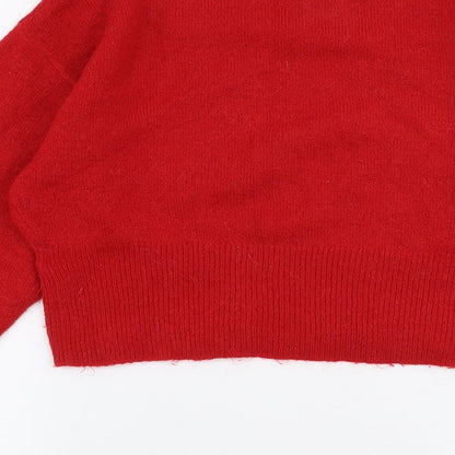 Womens UK Size S New Look Red Pullover Jumper