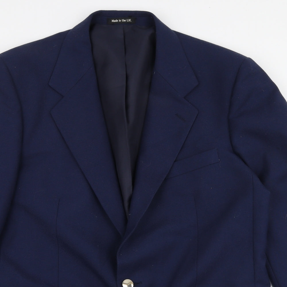 Mens UK Size 38 Preworn Regular Blue Suit Jacket