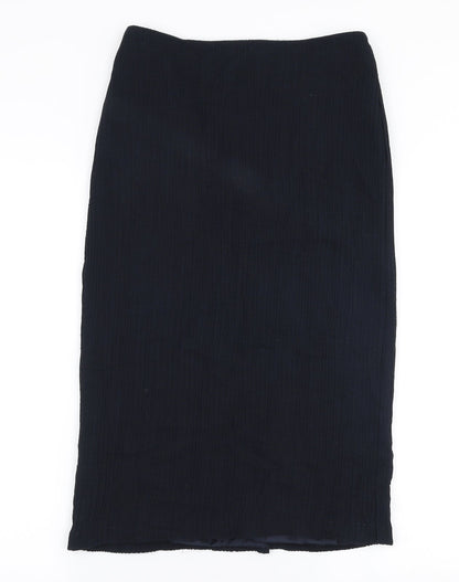 CARACTERE Womens Blue  Viscose Straight & Pencil Skirt Size 10   Zip