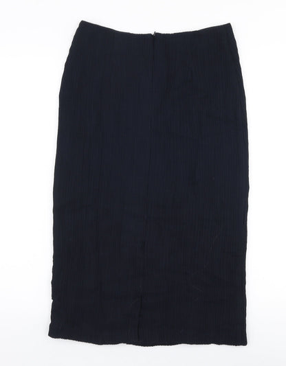 CARACTERE Womens Blue  Viscose Straight & Pencil Skirt Size 10   Zip