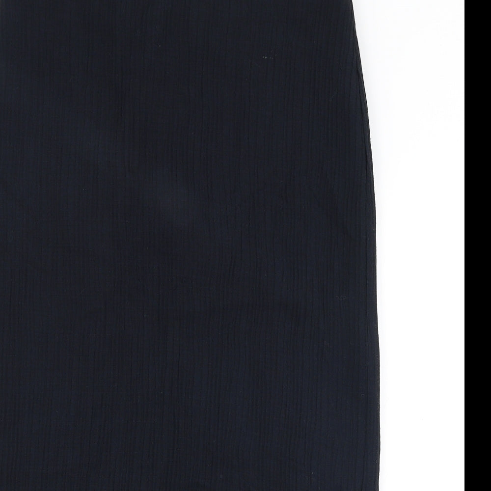 CARACTERE Womens Blue  Viscose Straight & Pencil Skirt Size 10   Zip