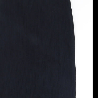 CARACTERE Womens Blue  Viscose Straight & Pencil Skirt Size 10   Zip