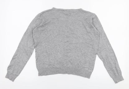Womens UK Size 12 Atmosphere Grey Cardigan Jumper