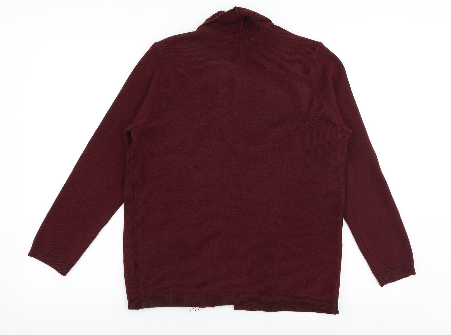 Womens UK Size S Me Red Cardigan Jumper