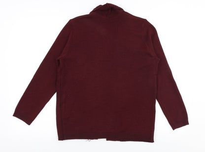 Womens UK Size S Me Red Cardigan Jumper