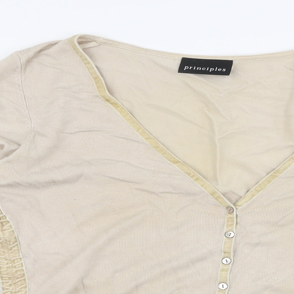 Womens UK Size 14 Principles Beige Pullover Jumper
