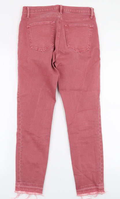 Gap Womens Pink  Polyester Skinny Jeans Size 27 in L27 in Slim Zip