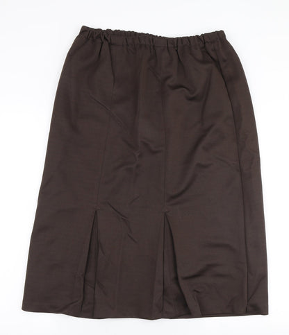 Club 60 Womens Brown  Polyester A-Line Skirt Size 32 in