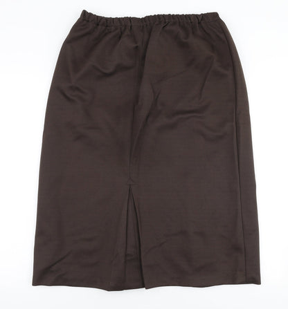 Club 60 Womens Brown  Polyester A-Line Skirt Size 32 in