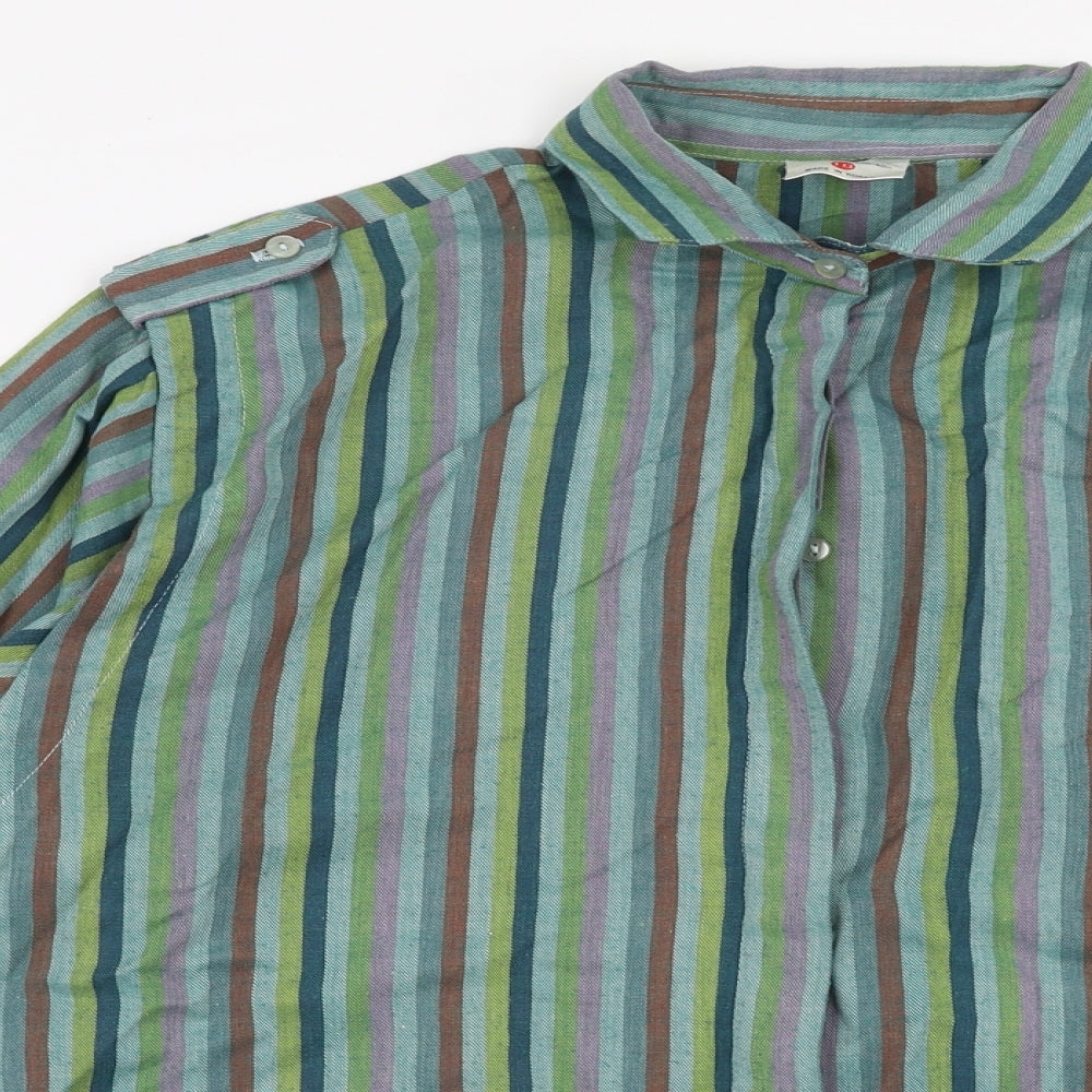 Womens UK Size 18 C&A Multicoloured Basic Button-Up