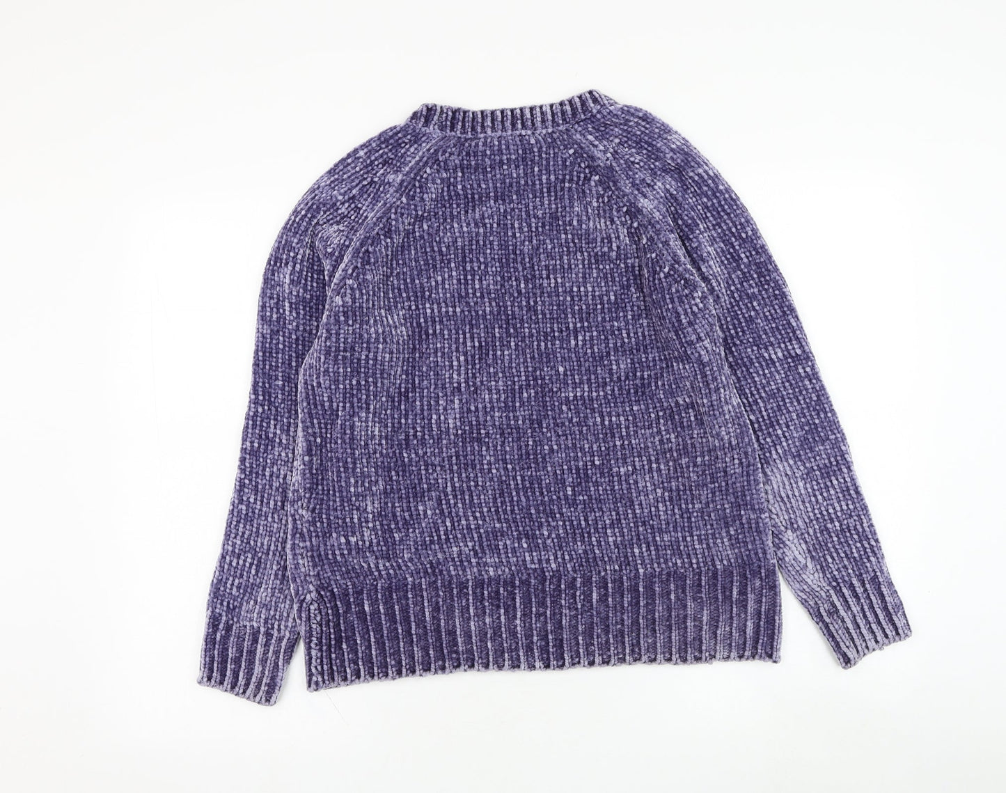 George Womens Blue Round Neck  Polyester Pullover Jumper Size 8