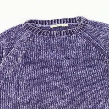 George Womens Blue Round Neck  Polyester Pullover Jumper Size 8