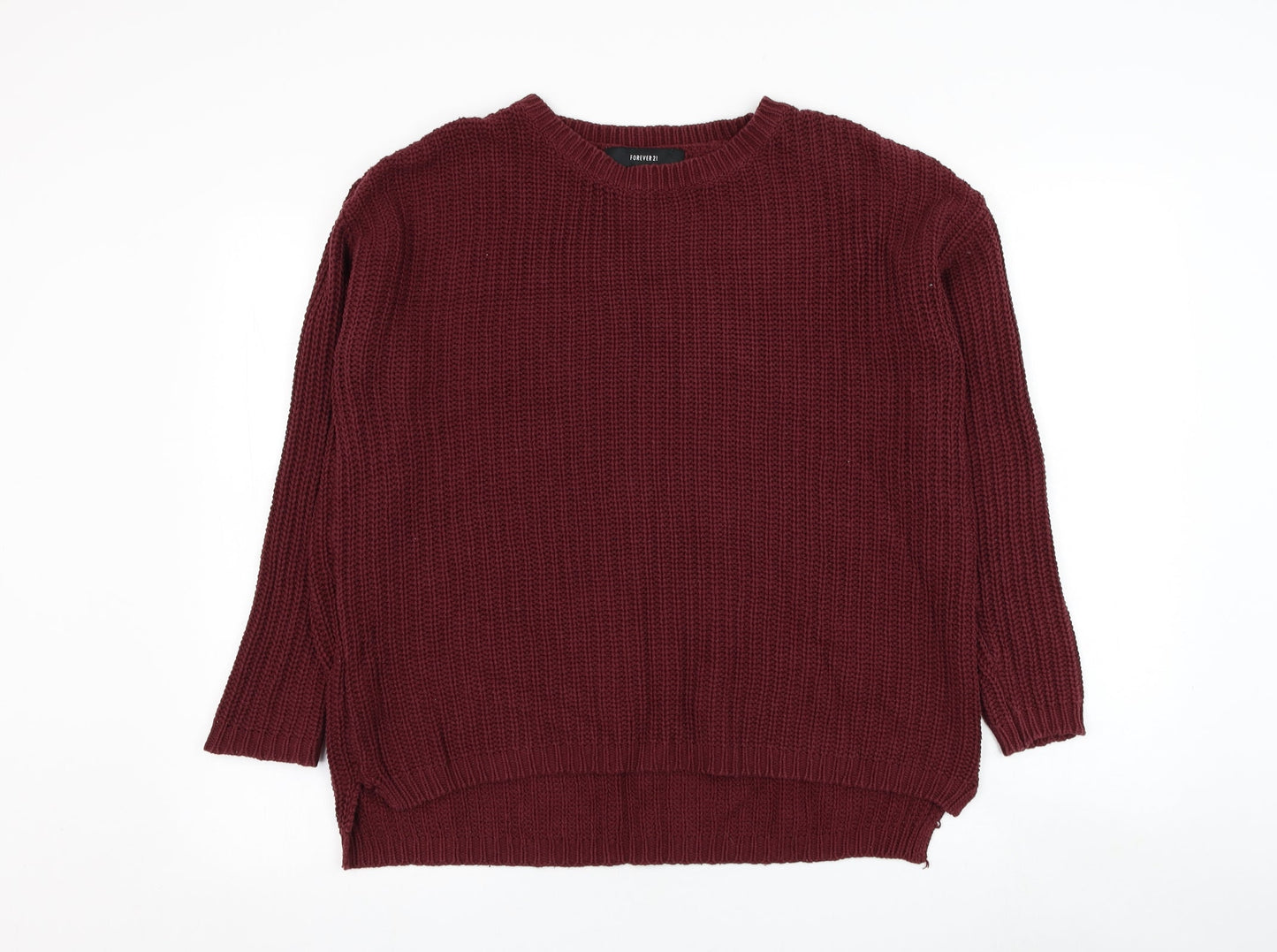 Womens UK Size L FOREVER 21 Purple Pullover Jumper