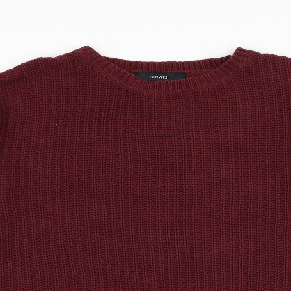Womens UK Size L FOREVER 21 Purple Pullover Jumper