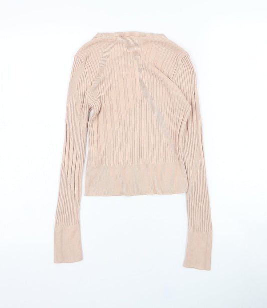 Womens UK Size 6 Topshop Beige Pullover Jumper