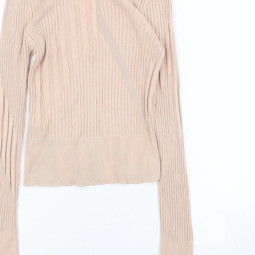 Womens UK Size 6 Topshop Beige Pullover Jumper