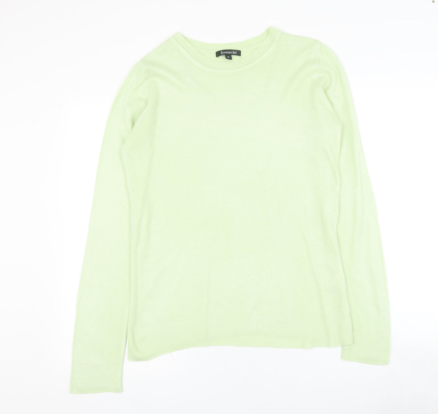 Womens UK Size 10 Bonmarché Green Pullover Jumper
