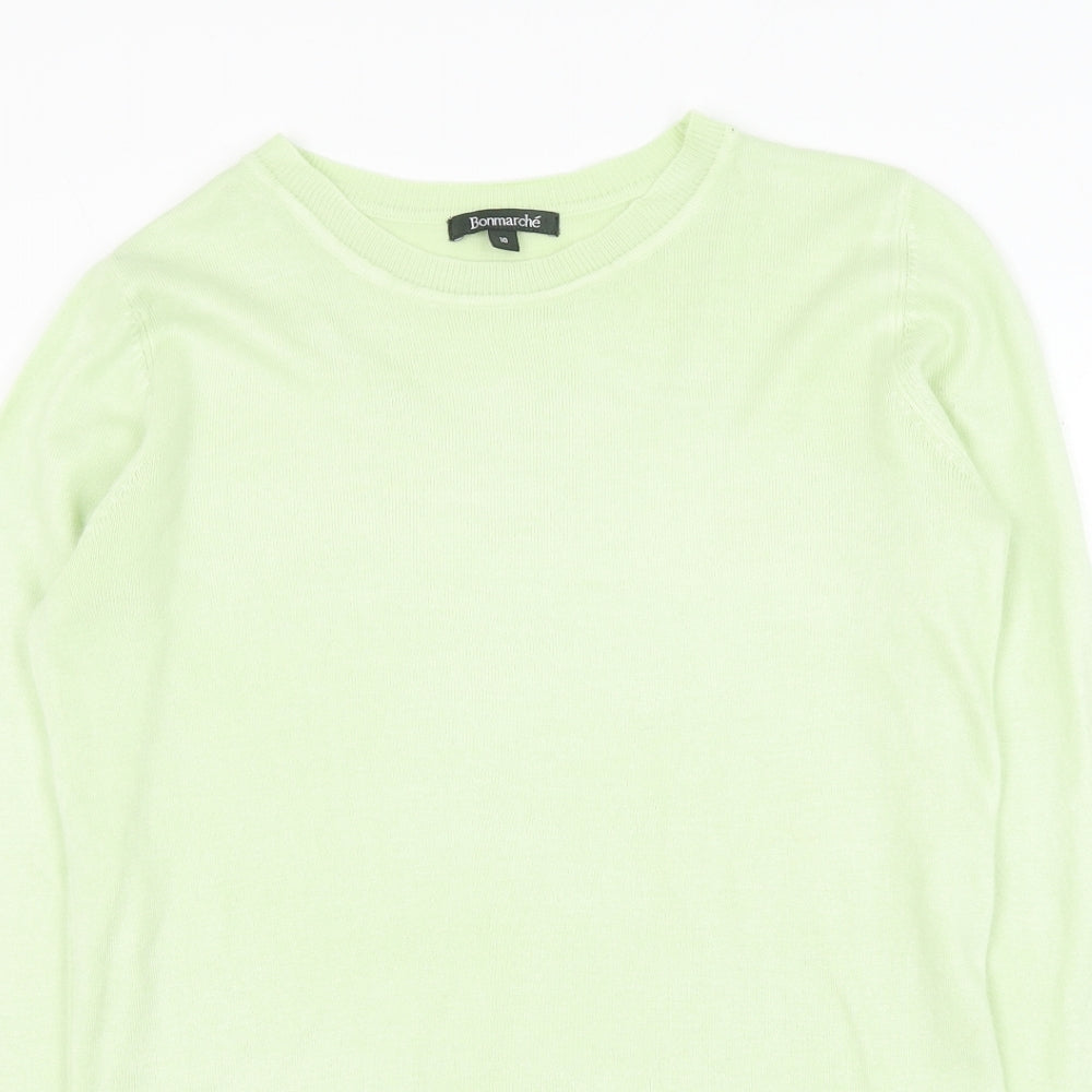 Womens UK Size 10 Bonmarché Green Pullover Jumper