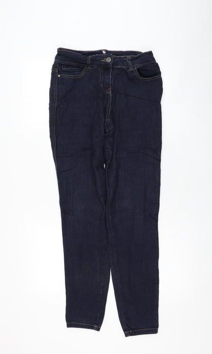 TU Womens Blue  Viscose Skinny Jeans Size 10 L31 in Regular Zip