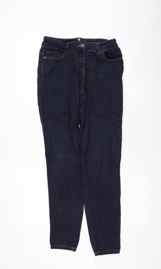 TU Womens Blue  Viscose Skinny Jeans Size 10 L31 in Regular Zip