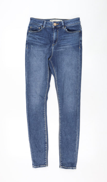 ASOS Womens Blue  Cotton Skinny Jeans Size 26 in L32 in Regular Zip