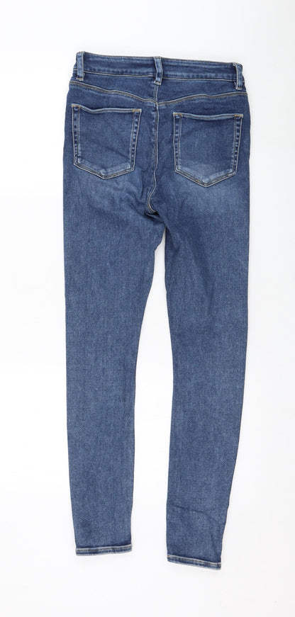 ASOS Womens Blue  Cotton Skinny Jeans Size 26 in L32 in Regular Zip
