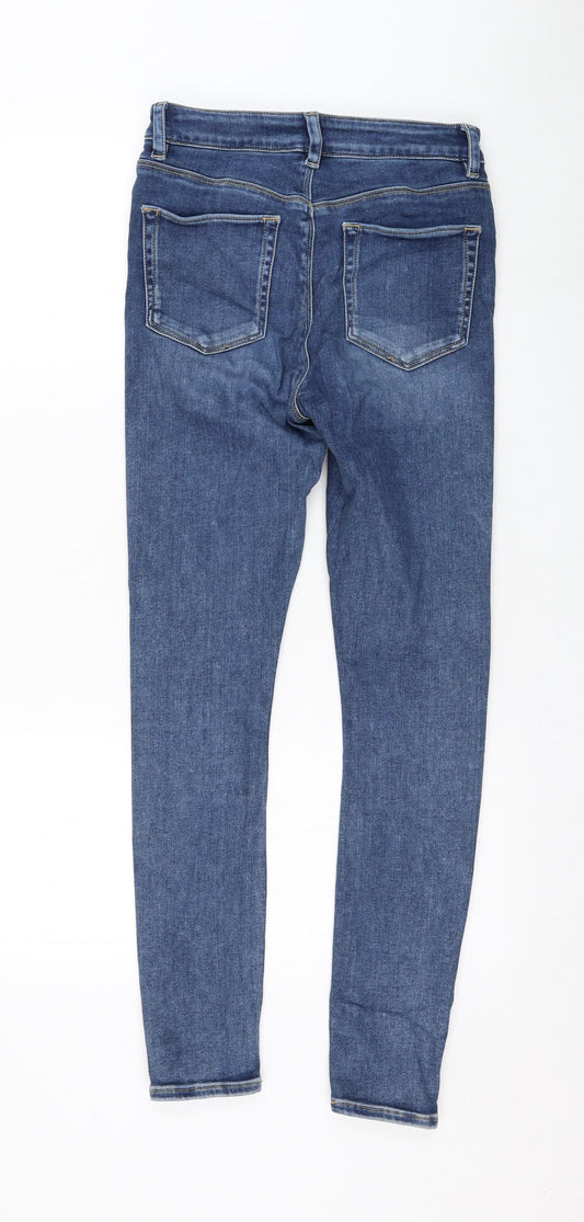 ASOS Womens Blue  Cotton Skinny Jeans Size 26 in L32 in Regular Zip