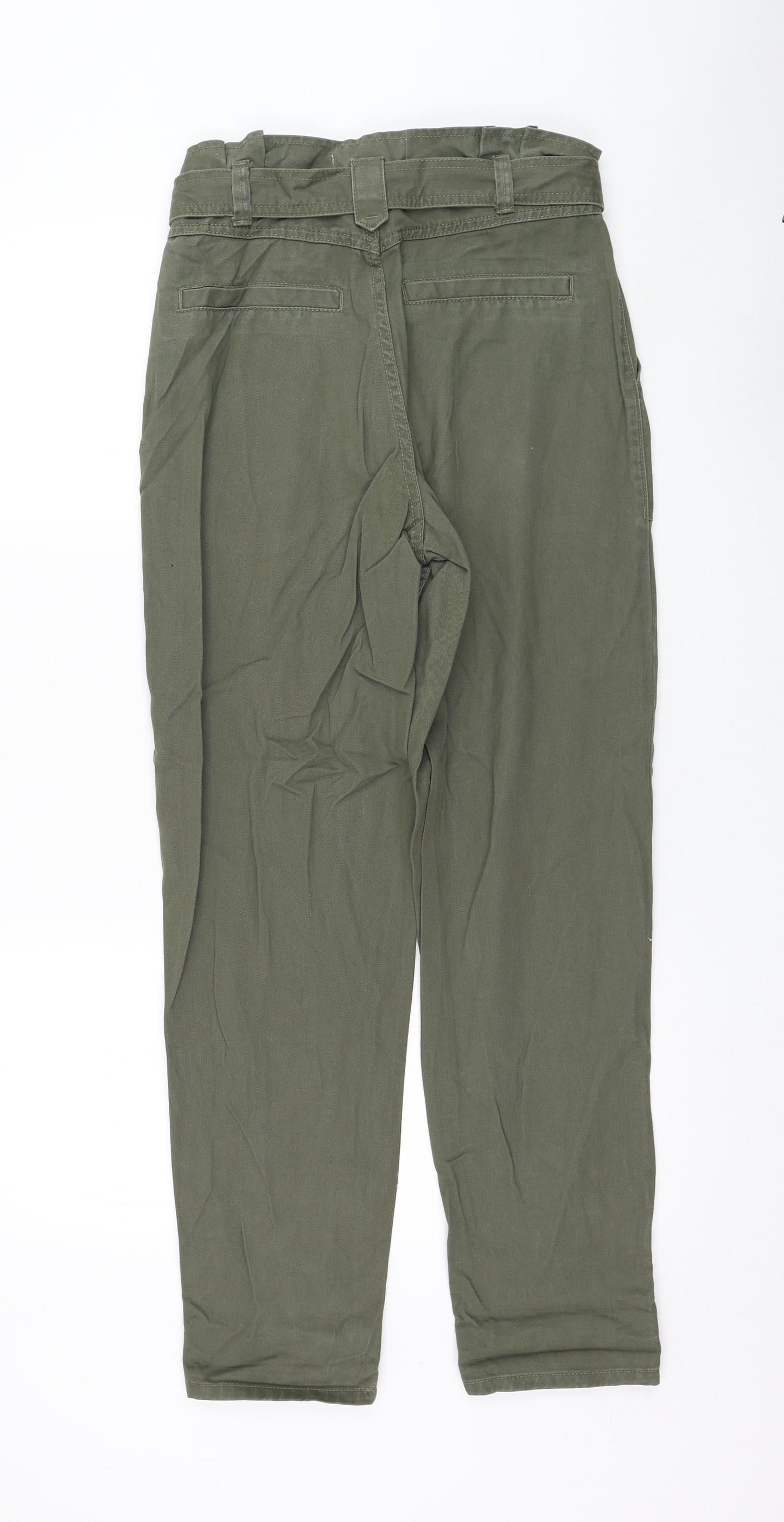 New Look Womens Green  Cotton Straight Jeans Size 8 L28 in Regular Zip