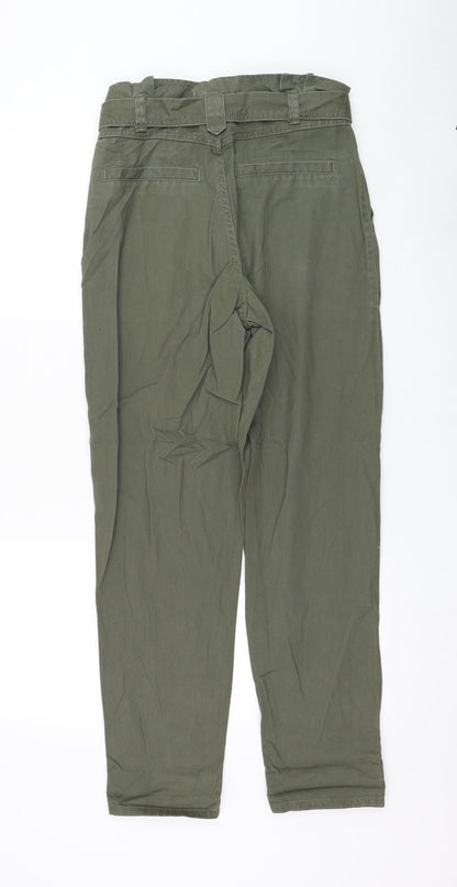 New Look Womens Green  Cotton Straight Jeans Size 8 L28 in Regular Zip