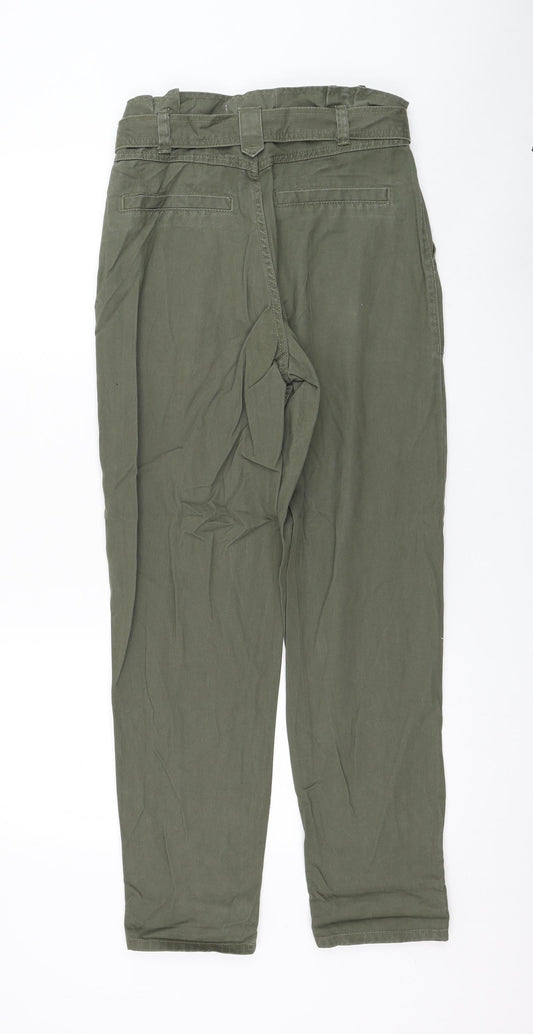 New Look Womens Green  Cotton Straight Jeans Size 8 L28 in Regular Zip