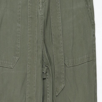 New Look Womens Green  Cotton Straight Jeans Size 8 L28 in Regular Zip
